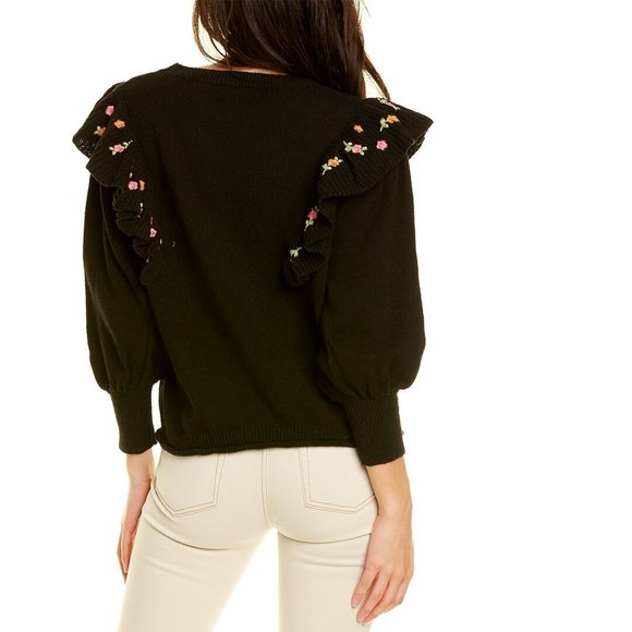 Something Navy Louise Linen-Blend Sweater - Picture 2 of 4